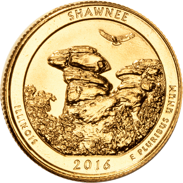 2016 Gold-Plated Shawnee National Forest Quarter