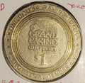 Grand Casino - $1 Slot Gaming Token - Biloxi - Mississippi 1999