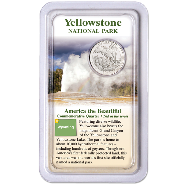 2010 Yellowstone America's National Park Quarter in Showpak