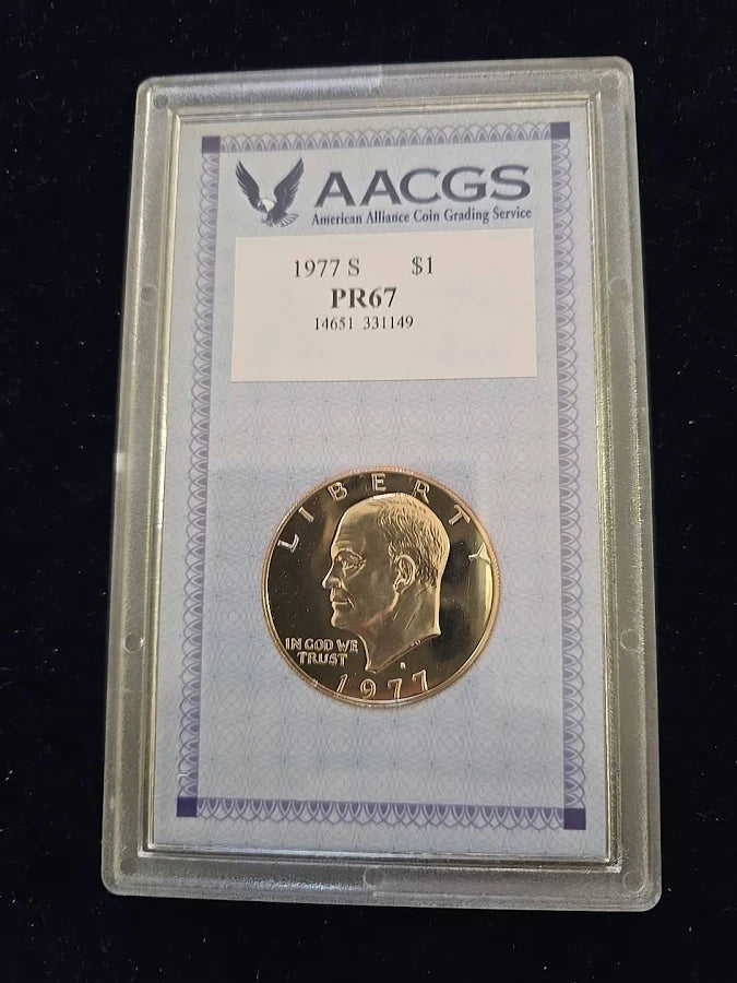 1977 S Eisenhower Dollar Proof AACGS PR67 Coin